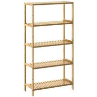 Casaria Badregal, mit 5 Ablagen Höhenverstellbar 130x60x26 cm Stabil Küchenregal