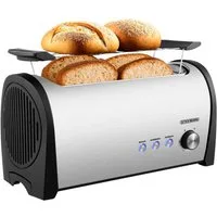 STEINBORG Toaster SB-2213, 2 lange Schlitze, für 2 Scheiben, 1400 W, Selbstzentrierende Führung für eine gleichmäßige Bräunung