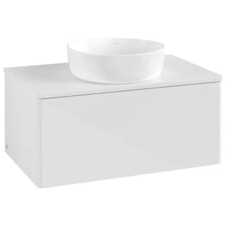 Villeroy und Boch Antao Waschtisch-Unterschrank K30010GF 80x36x50cm, Waschbeckenplattenfarbe Lack, glossy white lacquer