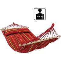 BB Sport Stabhängematte Stabhängematte 240 x 150 cm inkl. 2 Kissen für 2 Personen