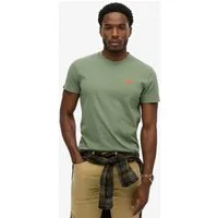 Superdry Rundhalsshirt ESSENTIAL LOGO EMB TEE aus Baumwolle und Single Jersey, Slim Fit, Kurzarm, hüftlang