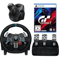 Logitech G G29 Lenkrad mit Schaltung Pedale PS5 + Gran Turismo 7 Gaming-Lenkrad (Set, Driving Force Rennlenkad Playstation 5)
