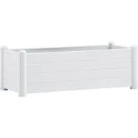 vidaXL Hochbeet Garten-Hochbeet PP Weiß 100x43x35 cm (1 St)