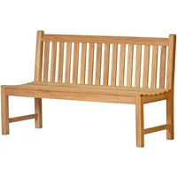 Kai Wiechmann Gartenbank Massive Teakbank ohne Armlehnen als wetterfeste Teak Sitzbank, nachhaltige und unbehandelte Teakholzbank
