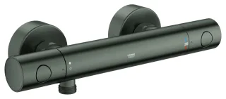 GROHE Thermostat-Brausebatterie Grohtherm 800 C, 34765 Wandmontage hard graphite geb., 34765AL0 34765AL0