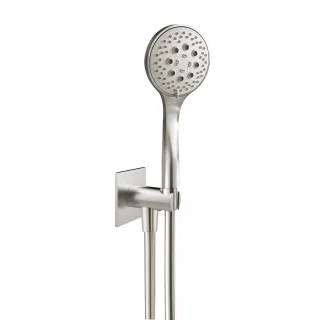 Herzbach spa ix Wannen-Set eckig m. Brauseanschlussbogen 70 hb 100 multi bs 125, Edelstahl matt gebü 17.914600.2.09