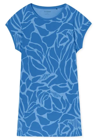 SCHIESSER - Nachthemd kz. Arm 95cm hellblau - Gr. - 36