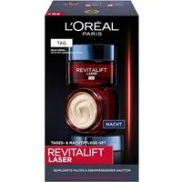 L'ORÉAL PARIS Gesichtspflege-Set Revitalift Laser X3 TAG & NACHT 2 x 50 ml Tages- & Nachtpflege, Anti-Aging, 2-tlg., mit Pro-Retinol, Hyaluron und Vitamin C