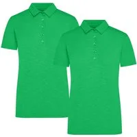James & Nicholson Poloshirt Doppelpack Damen Funktionspolo für Freizeit und Sport Polo JN751 (Doppelpack, 2er-Pack) Atmungsaktiv und feuchtigkeitsregulierend, schnelltrocknend