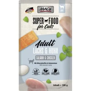 MAC's Nassfutter Katze Adult Lachs und Geflügel 48x100 g