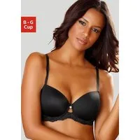 LASCANA Schalen-BH mit nahtlosen Cups und hübschem Spitzenrücken, Dessous
