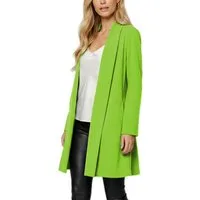 dy_mode Cardigan Damen Langcardigan offen Leichte Übergangsjacke für Frühjahr Sommer in Unifarben, Ohne Verschluss