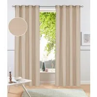 OTTO home Vorhang Raja (2 St), Ösen, blickdicht, Polyester, einfarbig, Einfache Montage, Pflegeleicht, Ösen, 2 er Pack, uni