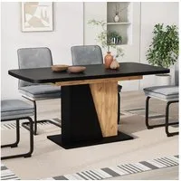 Vicco Esstisch Fenaro, Goldkraft Eiche/Schwarz, 120 x 80 cm ausziehbar (1-St)