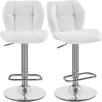 Yaheetech Barhocker 360° Drehbare Hocker mit Fußstütze (2 St), 1/2/4/6er-Set Barstühle Küchenstühle Bistrohocker höhenverstellbar