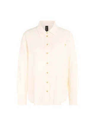 Marc Cain Collections - Bluse mit Strukturmuster bright ecru - Gr. - 44