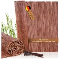 BooGardi Weidenzaun Weidenmatte · Sichtschutzmatte aus Weide · Balkon · Terrasse, (Sichtschutzzaun 40 cm hoch x 300 cm lang), Gartenzaun · Sichtschutz Zaun · Balkonverkleidung · Holz · Garten