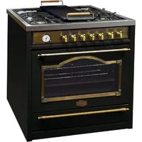 Kaiser Küchengeräte Gas-Standherd HGE 93555 Em, mit 1-fach-Teleskopauszug, Retro Gas Elektro Standherd 90 cm Range Coocker
