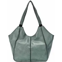 ITALYSHOP24 Schultertasche Damen XXL FLECHTOPTIK Hand-Tasche Shopper Businesstasche Workbag, Tote Bag Reisetasche Henkeltasche Beuteltasche Hobo Bag Weekender