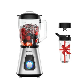 [EU Direct] BioloMix SF701 1300W Smoothie Blender with 1.5L Glass Jar Personal Blenders for Drinks Frozen Fruits Sauces