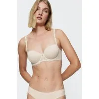 Triumph Balconette-BH Wild Azalea Florale WHP mehrfarbige Spitzendetails, Satin-Jacquard, glatte Spacer-Cups