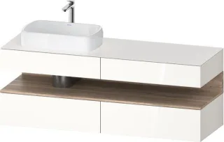 Duravit Qatego Konsolenwaschtischunterbau wandhängend Weiß Hochglanz 1600x550x600 mm - QA47770552200 QA4777055220010