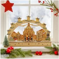 HTI-Living Schwibbogen Leuchtbogen LED Kirche mit Sternensinger (1-tlg), Schwibbogen