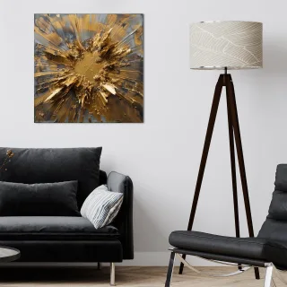 queence Acrylglasbild "Goldene Kunst" Abstrakt  Abstrakte  Formen  Gemälde  Kunst 1 Stk. tlg. HD Premium Kunstdruck in Galeriequalität