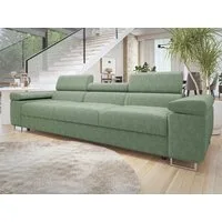 MIRJAN24 Sofa Torezio 3 Cord, Einstellbare Kopfstützen, 263x102x70-90 cm
