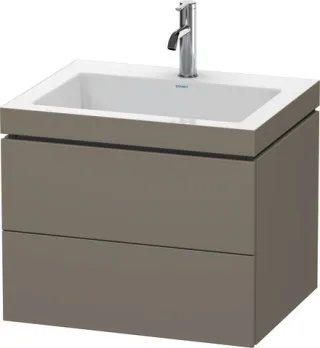 Duravit L-Cube c-bonded Set wandhängend Flanell Grau Seidenmatt 600x480x500 mm - LC6926O9090 LC6926O9090