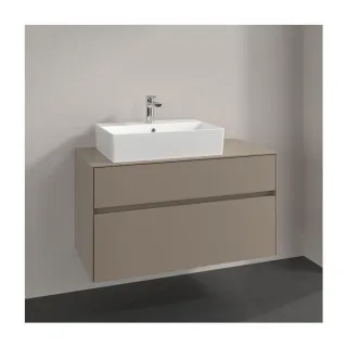 Villeroy und Boch Collaro Waschtischunterschrank C12600VM 100x54,8x50cm, Waschtisch links, taupe