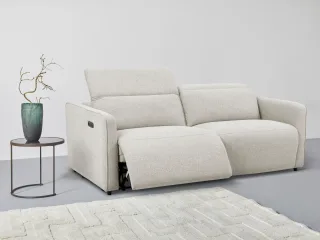 OTTO home 2-Sitzer "KYLLY XXL 208 cm - OTTO. Verlässliche Qualität." elektr. Relaxfunktion, verstellb. Kopfteil, USB, Federkern, Struktur
