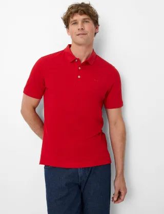 Brax Herren Polo Style PETE signal red, Rot, Gr. 4XL