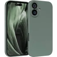 EAZY CASE Handyhülle für Apple iPhone 16 Hülle Silikon 6,1 Zoll, Schutzhülle mit Kameraschutz stoßfest telefonhülle Matt Dunkelgrün
