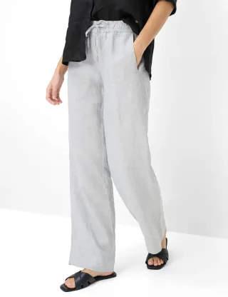 Brax Damen Marlenehose Style FARINA GREY MELANGE, hellgrau, Gr. 42