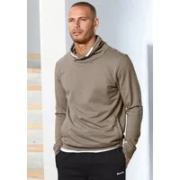 Bench. Loungewear Sweatshirt mit großem Stehkragen aus einer Baumwollmischung