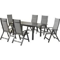 MERXX Garten-Essgruppe »Florenz«, (Set, 7-tlg), Tischplatte aus Aluminum