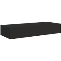 DOTMALL Schubkasten Wandmontiertes Schubladenregal,Schwarz, 60x23,5x10cm,MDF