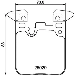 Hella Bremsbel?ge hinten BMW 1er 2er 3er 4er 8DB355021-341