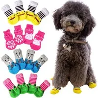 FELIXLEO Pfotenschutz Set Hundesocken Anti-Rutsch Pfotenschutz Warm Indoor für Kleine Hunde., (1-tlg)