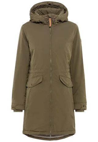 camel active - Funktionsmantel mit Kapuze dark khaki - Gr. - 44