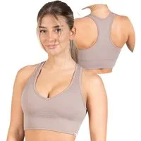 Smilodox Sport-BH Amaze Pro, Seamless Sport Bra Gerippter Stoff Fitness Yoga Alltag Raberback Top, Atmungsaktiv, ohne Bügel, Fitness