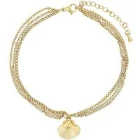 Adelia´s Fußkette Edelstahl Fußkettchen, 21 cm, goldfarben