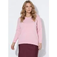 MIAMODA Strickpullover Pullover Loose Fit Rundhals Saum hinten länger.