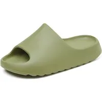 Athlix Badelatschen Rutschfest Pantoffeln Unisex Slides Damen Herren Badesandale Badesandale 3,5 cm dicke Sohle, Rutschfest, 160g leicht