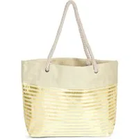 styleBREAKER Strandtasche Strandtasche mit metallic Streifen (1-tlg)