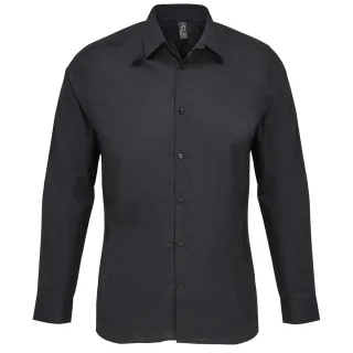 SOLS - "Bailey" Hemd für Herren/Damen Unisex, Popelin, Langärmlig (Schwarz)