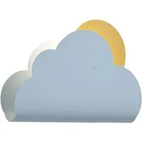 Qazqa Wandleuchte Cloudy, ohne Leuchtmittel, Warmweiß, QAZQA Wand­leuchte, e27, Blau, Metall, Für Kinder