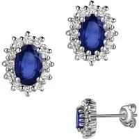 Firetti Paar Ohrstecker Schmuck Geschenk Silber 925 Ohrschmuck Ohrringe Diana, Made in Germany - mit Zirkonia (synth)