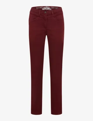 Raphaela by Brax Damen Five-Pocket-Hose Style LAURA NEW BURGUNDY, dunkelrot, Gr. 44